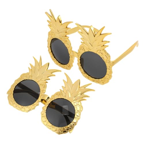balacoo Ananasbrille 2 Lustige Hawaiibrillen Luau-Party-Sonnenbrillen Tropische Sonnenbrillen Originelle Kleider-Fotoautomaten-Requisiten Für Die Sommerparty Von Erwachsenen Und Kindern von balacoo