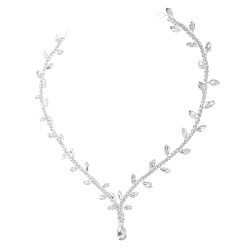 balacoo Braut Strass Stirnband mit Design Silberne Kopfkette für Hochzeit und Party Leichtes Komfortables Schmuckstück für Frauen und Brautjungfern von balacoo