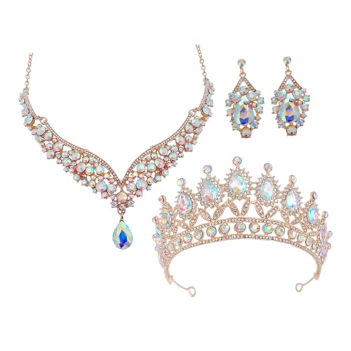 balacoo Brautschmuck Set Strass Diadem Halskette Ohrringe Teilig für Braut und Brautjungfern Elegant Komfortabel Glänzend Hochzeitsschmuck Damen und Mädchen balacoo Brautschmuck Set Strass Diadem Halskette Ohrringe Teilig für Braut und Brautjungfern Elegant Komfortabel Glänzend Hochzeitsschmuck Damen und Mädchen von balacoo