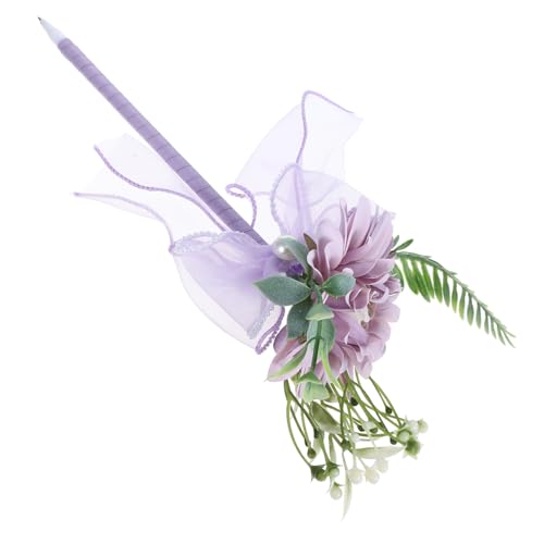 balacoo Kreativer Dekorativer Kugelschreiber mit Künstlichem Blumenstrauß Zarter Ballpoint Pen für Frauen Ausgefallener Schreibstift als Lila Blüten Design Stilvoller und Langlebiger Fake balacoo Kreativer Dekorativer Kugelschreiber mit Künstlichem Blumenstrauß Zarter Ballpoint Pen für Frauen Ausgefallener Schreibstift als Lila Blüten Design Stilvoller und Langlebiger Fake von balacoo