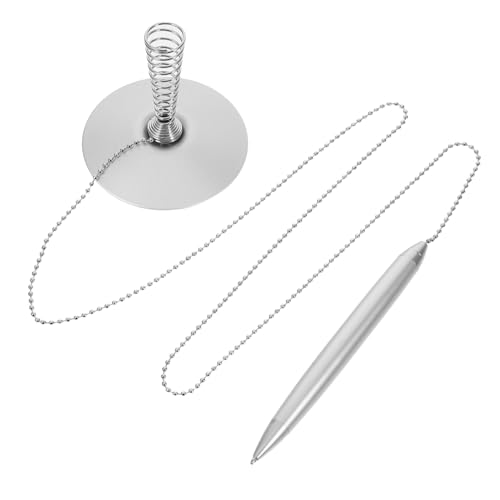 balacoo Metall Kugelschreiber mit Federsystem und Kette Gel Pen Stabiler Schreibtischhalter für Büro Empfang und Schule Nachfüllbarer Rutschfester Schreibtisch Stift für Reibungsloses balacoo Metall Kugelschreiber mit Federsystem und Kette Gel Pen Stabiler Schreibtischhalter für Büro Empfang und Schule Nachfüllbarer Rutschfester Schreibtisch Stift für Reibungsloses von balacoo