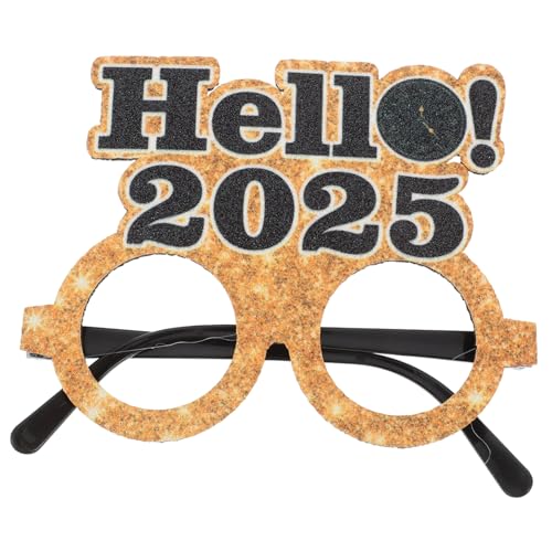 balacoo Partybrille Schwarz Gold Fotorequisite aus Strapazierfähigem Leicht und Auffällig für Neujahrsfeier und Dekoration von balacoo