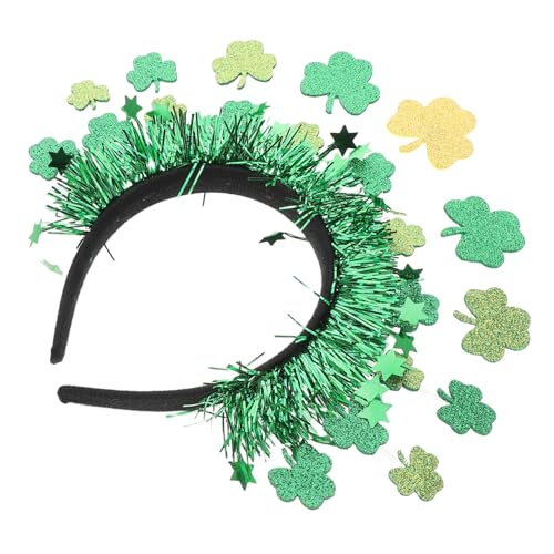 balacoo St Patrick's Day Haarreif mit Glitzer Kleeblatt Grünes Festliches Stirnband für Mädchen und Party Accessoire für Geburtstagsfeiern und Irische Kostüme von balacoo