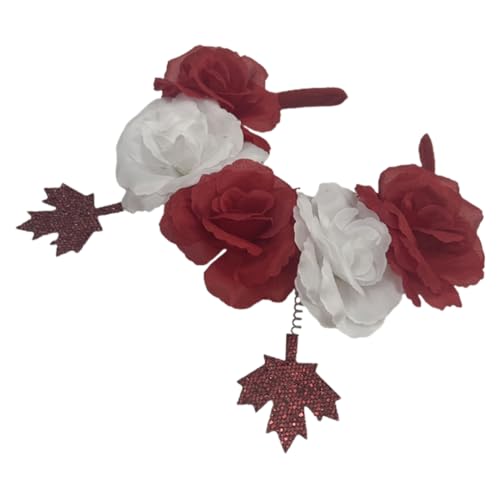 balacoo Thanksgiving Stirnband mit Ahornblatt und Blumen Leichtes Herbst Haarband für Frauen Festliches Party Accessoire und Foto Requisite für Danksagungsfeier und Kostüm von balacoo