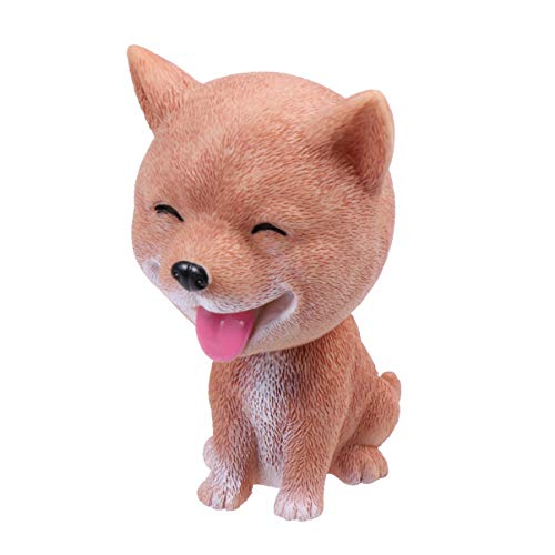 balacoo Wackelkopf-Hunde-Figur: Kunstharz, Auto-Armaturenbrett, Wackelköpfe, Ornamente für Zuhause, Büro, Schreibtisch, Backen, Kuchendekorationen (niedliches Shiba-Inu) von balacoo