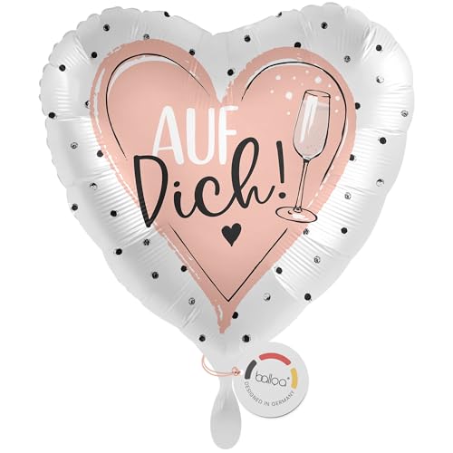 balloa Folienballon Auf Dich, rosa Herzmotiv mit Schriftzug, Helium-Ballon als stilvolles Geschenk für Frauen und Mädchen, dekorative Partydeko für Geburtstage Jubiläen Freundschaft, 33cm balloa Folienballon Auf Dich, rosa Herzmotiv mit Schriftzug, Helium-Ballon als stilvolles Geschenk für Frauen und Mädchen, dekorative Partydeko für Geburtstage Jubiläen Freundschaft, 33cm von balloa