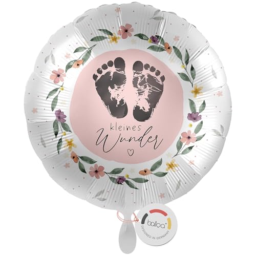 balloa Folienballon XXL Baby Girl kleines Wunder mit Blumenkranz Motiv, Helium Ballon Geschenk zur Geburt Maedchen, Babyparty Dekoration, Babyshower, wiederbefuellbarer Geburtstagsballon 53cm balloa Folienballon XXL Baby Girl kleines Wunder mit Blumenkranz Motiv, Helium Ballon Geschenk zur Geburt Maedchen, Babyparty Dekoration, Babyshower, wiederbefuellbarer Geburtstagsballon 53cm von balloa