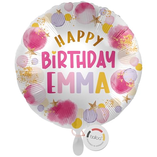 balloa Personalisierter Ballon XXL mit Namen, Geschenk zum Geburtstag, Helium Luftballon Feier, Folienballon mit Wunschtext, Deko Kindergeburtstag Mädchen Jungen, 53cm balloa Personalisierter Ballon XXL mit Namen, Geschenk zum Geburtstag, Helium Luftballon Feier, Folienballon mit Wunschtext, Deko Kindergeburtstag Mädchen Jungen, 53cm von balloa