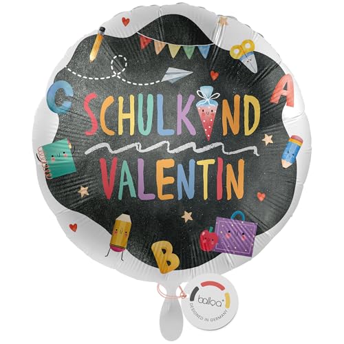 balloa Personalisierter Ballon XXL mit Namen, personalisiertes Geschenk zur Einschulung, Heliumballon Einschulungsfeier, Folienballon Schulkind ABC Tafel, Deko Mädchen Junge Schulstart Ballon, 53cm balloa Personalisierter Ballon XXL mit Namen, personalisiertes Geschenk zur Einschulung, Heliumballon Einschulungsfeier, Folienballon Schulkind ABC Tafel, Deko Mädchen Junge Schulstart Ballon, 53cm von balloa
