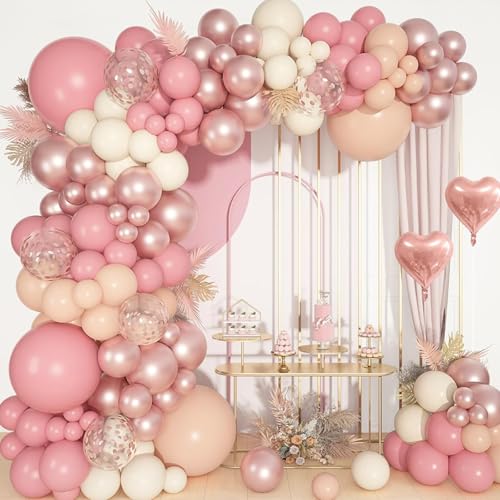 Luftballon Girlande Rosa, 117 Stück Retro Rosa Beige Weiß Ballon Girlande, Luftballons Dekorationen Staubig Rosa Champagner Gold für Geburtstag, Boho Hochzeit, Baby Party, Henne Party, Engagement Luftballon Girlande Rosa, 117 Stück Retro Rosa Beige Weiß Ballon Girlande, Luftballons Dekorationen Staubig Rosa Champagner Gold für Geburtstag, Boho Hochzeit, Baby Party, Henne Party, Engagement von balloon garland