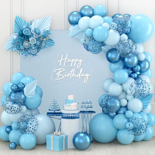 Luftballon Girlande Blau, 110 Stück Blau Ballon Girlande Set mit Blau Konfetti Ballon für Geburtstag Party Dekoration, Babyparty, Willkommen Baby Junge, Taufe, Hochzeit, Abschlussfeiern Luftballon Girlande Blau, 110 Stück Blau Ballon Girlande Set mit Blau Konfetti Ballon für Geburtstag Party Dekoration, Babyparty, Willkommen Baby Junge, Taufe, Hochzeit, Abschlussfeiern von balloon garland