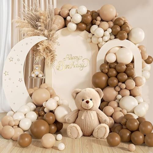 Luftballon Girlande Braun, 116 Stück Kaffee Luftballon Girlande mit Luftballons Braun Beige Und Weiß, Party Ballonbogen Für Babyparty Deko, Baby Shower, Gender Reveal, Geburtstag, Hochzeit, Jubiläum Luftballon Girlande Braun, 116 Stück Kaffee Luftballon Girlande mit Luftballons Braun Beige Und Weiß, Party Ballonbogen Für Babyparty Deko, Baby Shower, Gender Reveal, Geburtstag, Hochzeit, Jubiläum von balloon garland