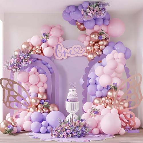 Luftballon Girlande Rosa Lila, 105 Stück Lila Rosa Ballon Girlande, Luftballons Geburtstag Party Deko mit Lila Rosa Rosagold Ballons für Baby Shower, Geburtstagsdeko, Babyparty, Hochzeit, Brautparty Luftballon Girlande Rosa Lila, 105 Stück Lila Rosa Ballon Girlande, Luftballons Geburtstag Party Deko mit Lila Rosa Rosagold Ballons für Baby Shower, Geburtstagsdeko, Babyparty, Hochzeit, Brautparty von balloon garland