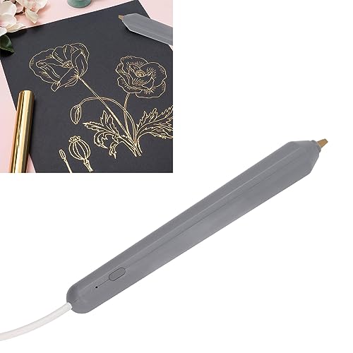 Heißbeheiztes Folienstift-Set, Heißfolien-Prägestempelstift mit Spitzen in 4 Größen, USB-betrieben, Folienstempelstift für Kartenherstellung, Basteln, Scrapbooking, Zeichnen von banapoy