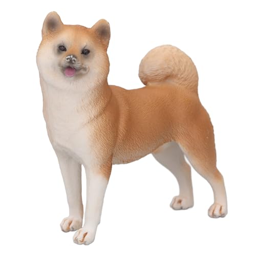 banapoy Hundefiguren, Niedlich Mini Realistischer Spielzeughund Shiba Inu und Schäferhund, Zwei Optionen Verfügbar Plastikhunde Zur Anzeige Im Home-Office-Desktop (Shiba Inu) von banapoy