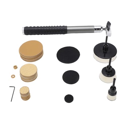 banapoy Schüssel -Schleifer -Werkzeug -Kit, Holzbearbeitungsschüssel -Schleifer -Set mit Dorn, Schleifpapierscheiben von 75 Stück, Zwei Lagerkopf, Zum Polieren von Holzbearbeitung von banapoy