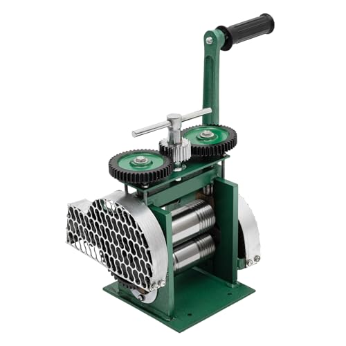 Manuelle Walzwerk Maschine, Verschleißfestigkeit Kombination Schmuck Walzwerk Maschine, Schmuckherstellung Werkzeug, Handwalzwerk Maschine mit Einstellbare Pressdicke für Schmuck und Reparatur von banborba