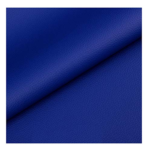 bandezid Kunstleder Leder Polsterstoff Stoff Lederimitat Leder Stoff Schneiderei Kleidung Kleid Meterware Bezugsstoff Polster weiches Kunstleder Premium Qualität Polsterstoff-Blau 1.37x1m von bandezid
