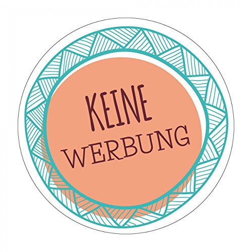 banjado® Keine Werbung Aufkleber Briefkasten/Aufkleber Keine Werbung wetterfest & UV-beständig/Sticker keine Werbung mit Motiv/Keine Werbung Aufkleber lustig von banjado