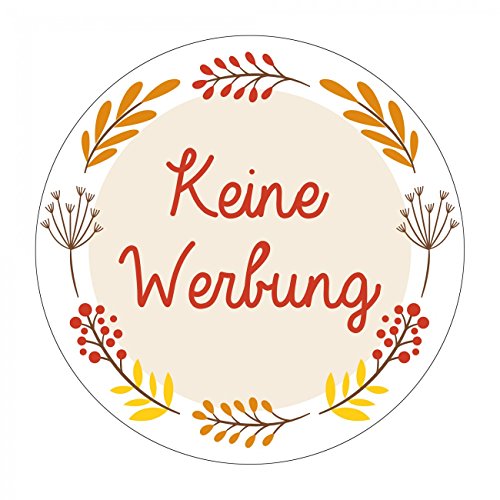 banjado® Keine Werbung Aufkleber Briefkasten/Aufkleber Keine Werbung wetterfest & UV-beständig/Sticker keine Werbung mit Motiv/Keine Werbung Aufkleber lustig von banjado