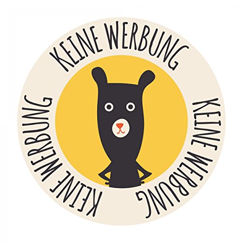 banjado® Keine Werbung Aufkleber Briefkasten/Aufkleber Keine Werbung wetterfest & UV-beständig/Sticker keine Werbung mit Motiv/Keine Werbung Aufkleber lustig von banjado