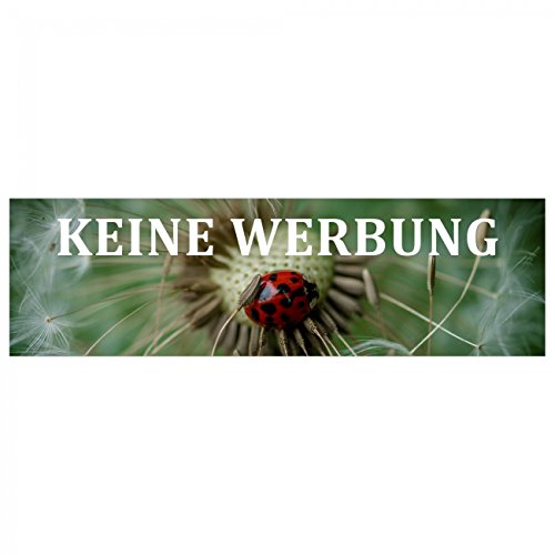 banjado® Keine Werbung Aufkleber Briefkasten/Aufkleber Keine Werbung wetterfest & UV-beständig/Sticker keine Werbung mit Motiv/Keine Werbung Aufkleber lustig von banjado