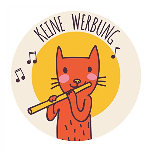 banjado® Keine Werbung Aufkleber Briefkasten/Aufkleber Keine Werbung wetterfest & UV-beständig/Sticker keine Werbung mit Motiv/Keine Werbung Aufkleber lustig von banjado