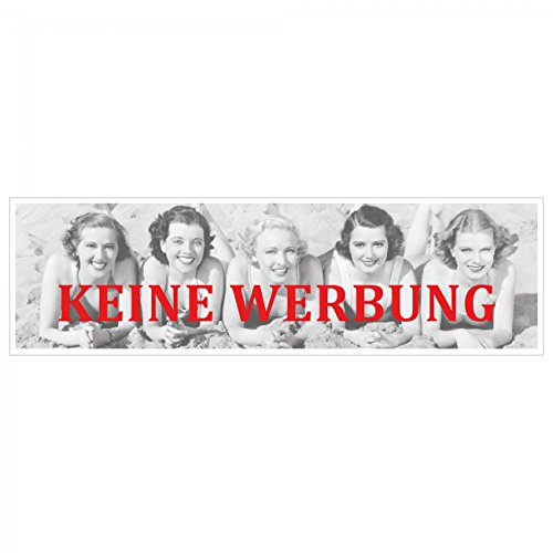 banjado® Keine Werbung Aufkleber Briefkasten/Aufkleber Keine Werbung wetterfest & UV-beständig/Sticker keine Werbung mit Motiv/Keine Werbung Aufkleber lustig von banjado