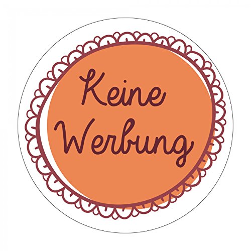 banjado® Keine Werbung Aufkleber Briefkasten/Aufkleber Keine Werbung wetterfest & UV-beständig/Sticker keine Werbung mit Motiv/Keine Werbung Aufkleber lustig von banjado