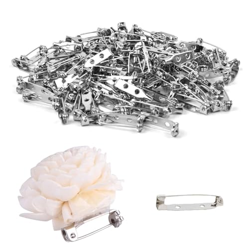 100 Stück Anstecknadel,Broschennadeln,Anstecker,Anstecker Hochzeit,Anstecknadeln,Safety Pins,Anstecknadeln Pins,Brosche-Pins,für Schmuck Handwerk und Handarbeiten,Sicherheitsnadeln(25mm) von banjiabb