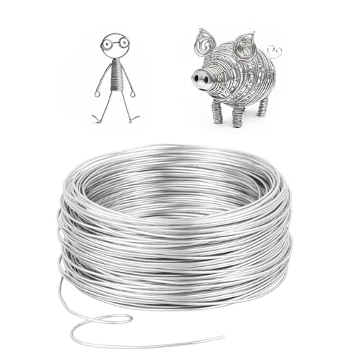 10mx3mm Basteldraht,Draht,Basteldraht 3mm,Draht Zum Basteln,Schmuckdraht Silber,Silberdraht,Weicher Aluminiumdraht,Fur Diy Schmuck Floristik Heimdeko (Silber) von banjiabb