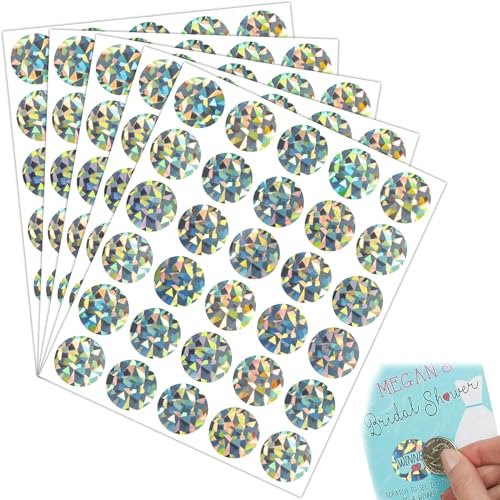 150 Stück Rubbelaufkleber,Rubbellose Selber Machen,Rubbellos Aufkleber,Rubbelsticker,Rubbellose,Rund Rubbellose,Scratch Sticker,für Gutschein Rubbelkarte Überraschung Valentinstag Hochzeit (25mm) von banjiabb
