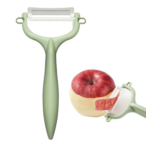 Kartoffelschäler,Sparschäler,Schäler,Gemüseschäler,Multifunktions Gemüseschäler,Schäler Küche,Sparschäler Keramik,sauberes Schälen von Gemüse und Obst,spülmaschinenfester Obstschäler(Grün) von banjiabb