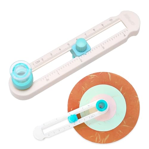 Kreisschneider Papier,2-20cm Durchmesser Verstellbare Kreis Papierschneider,Kreisschneider,Papierschneider 360° Drehbar,Tragbar Rotations kreisschneider,Circle Cutter,für Karten,Sammelalben,Fotopapier von banjiabb