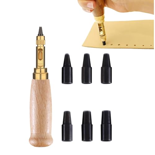 Locher zum Nähen Leder Papierhandwerk,Lochstanzer,Lochstanzer Papier,Lochzange Papier,Locher Groß,Loch Stanzer,mit 6 Pcs Lochern 1,5mm/2mm/3mm/3,5mm/4mm,für Leder,Papier,Karten und Filz Locher zum Nähen Leder Papierhandwerk,Lochstanzer,Lochstanzer Papier,Lochzange Papier,Locher Groß,Loch Stanzer,mit 6 Pcs Lochern 1,5mm/2mm/3mm/3,5mm/4mm,für Leder,Papier,Karten und Filz von banjiabb