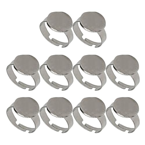 baojielai 10 verstellbare Edelstahl-Ringe, Basen aus Edelstahl, verstellbare Ringe für Schmuck-Enthusiasten baojielai 10 verstellbare Edelstahl-Ringe, Basen aus Edelstahl, verstellbare Ringe für Schmuck-Enthusiasten von baojielai