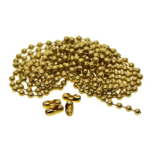 barenx Kugelkette aus Messing, 4 mm, mit Verbindungselementen, zum Basteln von Perlen barenx Kugelkette aus Messing, 4 mm, mit Verbindungselementen, zum Basteln von Perlen von barenx