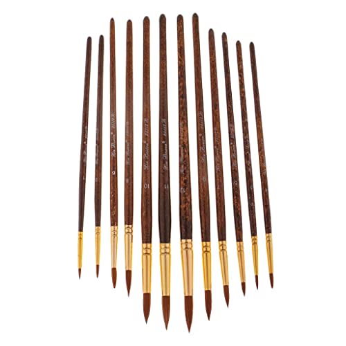 barenx Pinsel-Set, 12 Stück, runde Pinsel, Künstlerpinsel, Nylon-Haarpinsel barenx Pinsel-Set, 12 Stück, runde Pinsel, Künstlerpinsel, Nylon-Haarpinsel von barenx