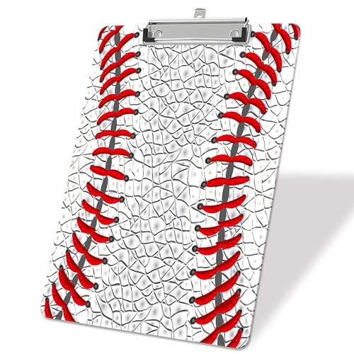 Baseball-Klemmbretter aus Kunststoff, A4, dekoratives Kunststoff-Klemmbrett für Lehrer, Sozialarbeiter, Studenten, Bürobedarf, 8 x 12 cm Baseball-Klemmbretter aus Kunststoff, A4, dekoratives Kunststoff-Klemmbrett für Lehrer, Sozialarbeiter, Studenten, Bürobedarf, 8 x 12 cm von bassyil