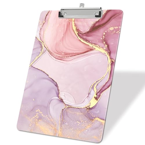 Klemmbrett aus Kunststoff, A4, dekoratives Klemmbrett aus Acryl, für Lehrer, Sozialarbeiter, Studenten, Bürobedarf, 8 x 12 cm, Rosa Klemmbrett aus Kunststoff, A4, dekoratives Klemmbrett aus Acryl, für Lehrer, Sozialarbeiter, Studenten, Bürobedarf, 8 x 12 cm, Rosa von bassyil