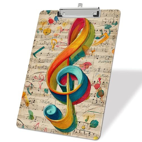 Kunststoff-Klemmbrett mit Musiknoten, A4, dekoratives Kunststoff-Klemmbrett für Lehrer, Sozialarbeiter, Studenten, Bürobedarf, 8 x 12 cm Kunststoff-Klemmbrett mit Musiknoten, A4, dekoratives Kunststoff-Klemmbrett für Lehrer, Sozialarbeiter, Studenten, Bürobedarf, 8 x 12 cm von bassyil