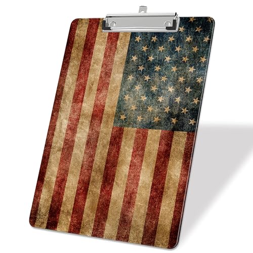 Kunststoff-Klemmbrett mit amerikanischer Flagge, A4, dekoratives Kunststoff-Klemmbrett für Lehrer, Sozialarbeiter, Studenten, Bürobedarf, 8 x 12 cm Kunststoff-Klemmbrett mit amerikanischer Flagge, A4, dekoratives Kunststoff-Klemmbrett für Lehrer, Sozialarbeiter, Studenten, Bürobedarf, 8 x 12 cm von bassyil