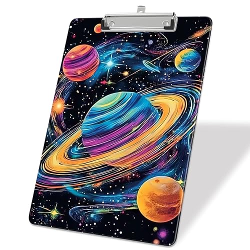 Planet Galaxy Kunststoff-Klemmbretter, A4, dekoratives Kunststoff-Klemmbrett für Lehrer, Sozialarbeiter, Studenten, Bürobedarf, 20,3 x 30,5 cm Planet Galaxy Kunststoff-Klemmbretter, A4, dekoratives Kunststoff-Klemmbrett für Lehrer, Sozialarbeiter, Studenten, Bürobedarf, 20,3 x 30,5 cm von bassyil