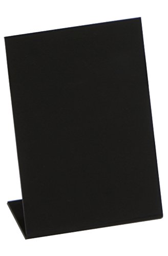 10 x Schieferlack L-Aufsteller, schwarz | DIN A6 hoch von batania
