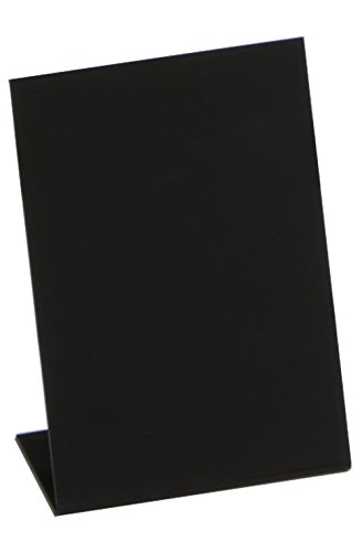 10 x Schieferlack L-Aufsteller, schwarz | DIN A7 hoch (1,73 € / Stück) von BATANIA