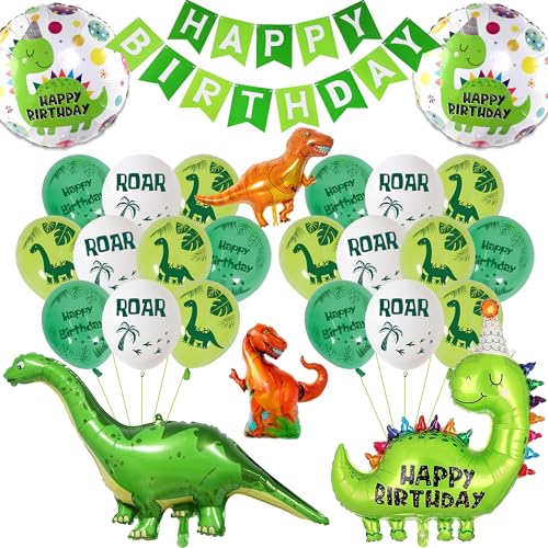 Dinosaurier Geburtstagsdeko Luftballons Jungen Kit (Grün) von batnite