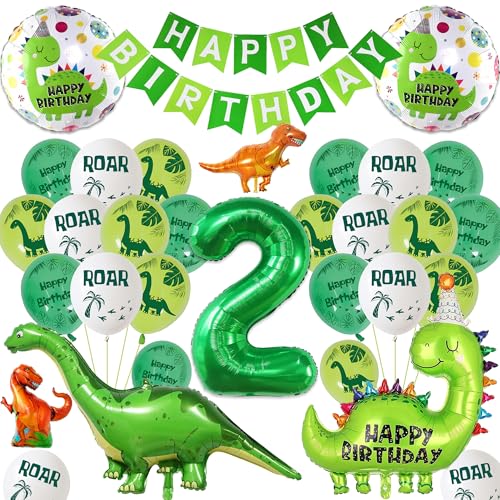 Dinosaurier Geburtstagsdeko Luftballons Jungen Kit (Grün 2.) von batnite