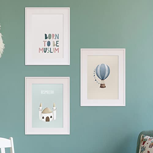 3er Poster-Set, Heißluftballon+Moschee+Born To Be Muslim, Typo, islamic nursery | Islamische Poster Kinderzimmer A3= 29,7 x 42cm I 180g/qm I Ohne Bilderrahmen | Islamisches Poster Kinderzimmer 3er Poster-Set, Heißluftballon+Moschee+Born To Be Muslim, Typo, islamic nursery | Islamische Poster Kinderzimmer A3= 29,7 x 42cm I 180g/qm I Ohne Bilderrahmen | Islamisches Poster Kinderzimmer von battutabooks