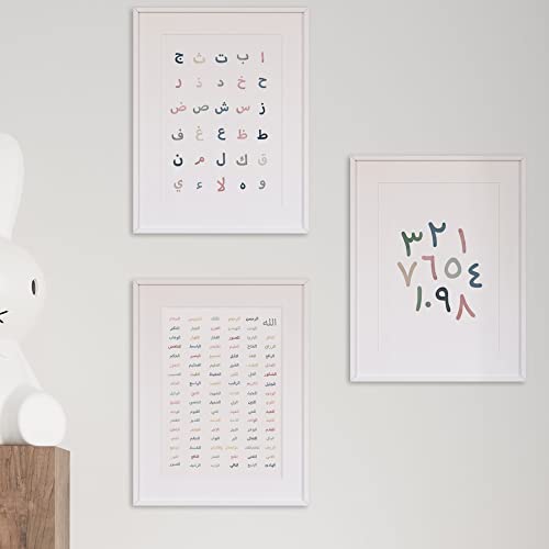 3er Set Poster Alif Ba, Arabische Zahlen, Asma ul Husna, nursery room, islamic art | Islamische Poster Kinderzimmer A3= 29,7 x 42cm I 180g/qm I Ohne Bilderrahmen | Islamisches Poster Kinderzimmer 3er Set Poster Alif Ba, Arabische Zahlen, Asma ul Husna, nursery room, islamic art | Islamische Poster Kinderzimmer A3= 29,7 x 42cm I 180g/qm I Ohne Bilderrahmen | Islamisches Poster Kinderzimmer von battutabooks