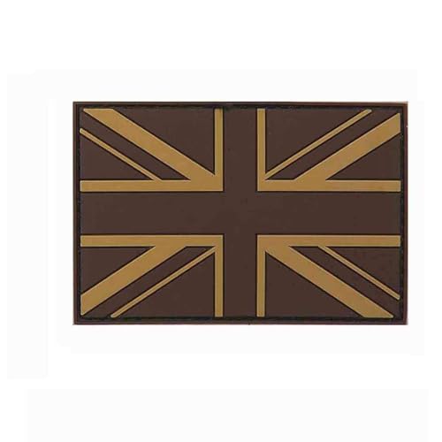 3D PATCH UK Großbritanien United Kingdom Flagge SKULL Vereinigtes Königreich Union Jack Flag Klettpatch Military Taktisch Emblem AUFNÄHER HAKENKLETT GUMMI ABZEICHEN AUSRÜSTUNG (3553-desert) von baum-m gmbh